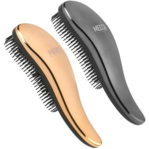 MEDca Detangling Brush Set – Rose Gold & Black Pain-Free Hair Brushes for Removing Tangles & Knots, Straightening & Smoothing Hair - 1 of 4