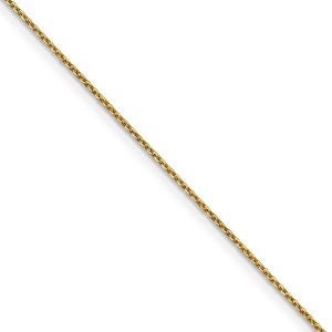 Black Bow Jewelry 0.95mm, 14k Yellow Gold, Diamond Cut Cable Chain Necklace - 1 of 4