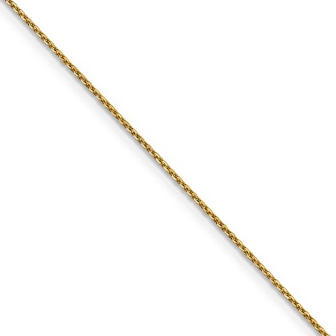 Black Bow Jewelry 0.95mm, 14k Yellow Gold, Diamond Cut Cable Chain Necklace - image 1 of 4