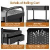 LunaLulinlk Rolling Utility Cart Movable Storage Organizer with Drawer Lockable Wheels,3 Tier - 4 of 4