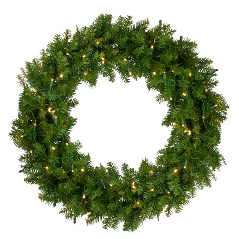 Northlight Lighted Northern Pine Artificial Christmas Wreath - 36 Inch ...