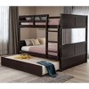 Grungis Full Over Full Loft Bed with Twin Size Trundle and Ladder,Modern Bunk Bed Can Divided Into 2 Beds,Loft and Bunk Bed for Bedroom - 2 of 4