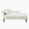 NicBex Modern Velvet Button-Tufted Chaise Lounge Chair with Solid Wood Legs,Nailhead Trimmed Upholstered Accent Chair for Bedroom,Living Room - 2 of 4