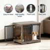 32" Dog Crate Furniture with Barn Doors, Heavy Duty Wooden Indoor Pet Kennel Cage - 3 of 4