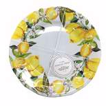American Atelier Lemon Print Melamine 11 Dinner Plates Set, Everyday Use, Break Resistant, Lightweight, Dishes for Party, Camping, Set of 4,
