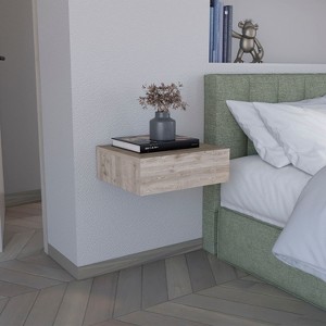 NicBex 5"H Floating Nightstand,Modern Wall-Mounted Bedside Shelf with Drawer for Bedroom,Living Room - 1 of 4
