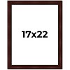 PosterPalooza | Distressed Brown Picture Frame - UV Acrylic, Foam Board Backing, Hanging Hardware - 2 of 4