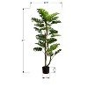 Sapphtopaz Artificial Monstera Tree with Pot, Artificial Tree with Natural Wood Trunk, Real Touch Room Decor for Home Office Foyer Porch - 3 of 4