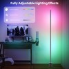 Corner Floor Lamp - Smart RGB LED Corner Floor Lamp for Living Room with APP and Remote, Modern Floor Lamp with Music Sync - 3 of 4