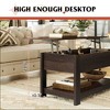 Coffee Table, 39" Lift Top Coffee Table with Hidden Compartment and Storage Shelf - 4 of 4
