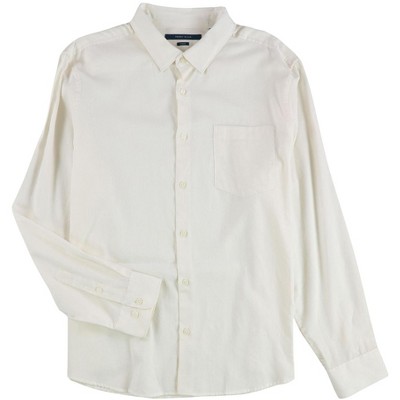 Perry Ellis Mens Twill Button Up Shirt