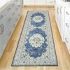 Nasitip Boho Farmhouse Washable Area Rug - Large Floral Vintage Non-Slip Carpet for Living Room, Bedroom, Office - 3 of 4