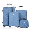 Whisen 4-Piece Set(14/20/24/28 in.) Luggage Sets ABS Lightweight Suitcase with Spinner Wheels - 3 of 4