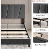 Twin/Full/Queen/King Size Bed Frame with Adjustable Headboard, Linen Upholstered Twin Platform Bed Frame with Strong Wooden Slats - 3 of 4