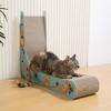 Sandinrayli L-Shape Cat Scratcher Lounge, Corrugated Cardboard Scratching Pad for Indoor Cats - 3 of 4