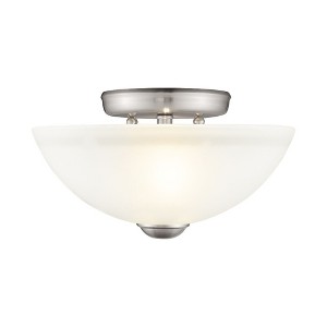 Livex Lighting Somerset 2 - Light Flush Mount in  Brushed Nickel - 1 of 4