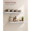 VASAGLE Set of 2 Floating Wall Shelves - Rustic Brown - Display Shelves for Picture Frames - Living Room, Kitchen - 3 of 4