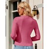 BLUEMING Womens Sweater Cardigan Cropped Lightweight Rib Texture Button Down Knit Tops 2025 Fall Fashion Outfits - 2 of 4