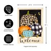 Evergreen Mixed Print Pumpkins House Linen Flag - 4 of 4