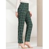 INSPIRE CHIC Women's Plaid Elastic Waist Casual Work Office Long Pants - 4 of 4