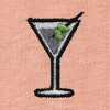 Dalix Martini Embroidered Lightweight Relaxed Jersey Tee Summer Cute Food Womens - 2 of 4