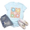 Simply Sage Market Women's Checkered Flowers And Smiley Short Sleeve Graphic Tee - 2 of 2