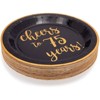 Sparkle and Bash 48 Pack Black Paper Plates for 75th Party, Cheers to 75 Years (9 In) - 3 of 4