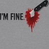 Rerun Island Women Im Fine Stab Knife Short Sleeve Graphic Cotton Cropped Loose T-shirt - 2 of 4