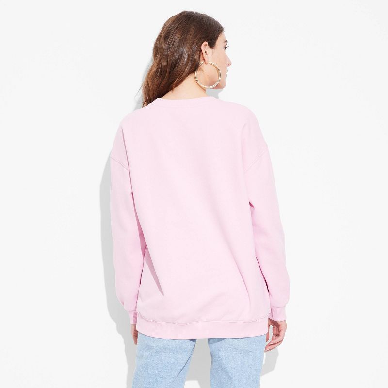 Women's Pink Panther Oversized Graphic Sweatshirt - Pink, 2 of 4