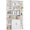 75" Tall Wooden Bookcase, 6-Tier Farmhouse Storage Shelf with Doors & Open Shelves for Living Room, Bedroom, Office Display & Organization - 2 of 2