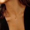 Turandoss 18K Gold Initial Necklace for Women Girls - 14 Karat Zircon Pendant Necklace, Gold Jewelry for Women, Birthday Gifts for Girls, 16+2In, A - 4 of 4