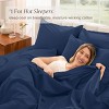 260 Thread Count Organic Cotton Percale Bed Sheet Set by Bare Home - 3 of 4
