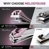 MelodySusie Stainless Steel Nail Clippers 4 in 1 Kit - Pink - 2 of 4