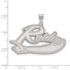 Black Bow Jewelry 10k White Gold Mount Union College Purple Raiders NCAA Extra Large Pendant - 2 of 3