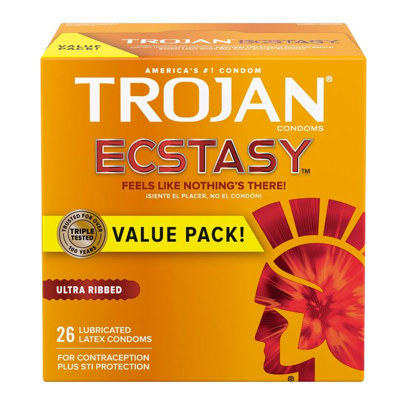 Trojan Simulations Ecstasy Ultrasmooth Lube Condoms - 26ct, 1 of 10