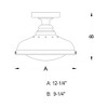 Vaxcel Keenan 1 - Light Flush Mount in  Oil Rubbed Bronze - 4 of 4