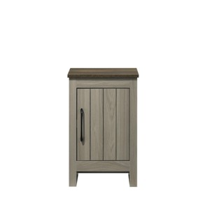 GlasFlength Utility Storage Cabinets Compact End Table with Cabinet Storage Simple Design for Living Room Bedroom, Gray, 24"*18"*21.5" - 1 of 4
