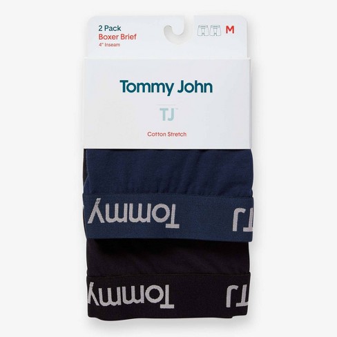 Tommy John Cool Cotton 4-inch Boxer Briefs in Blue for Men