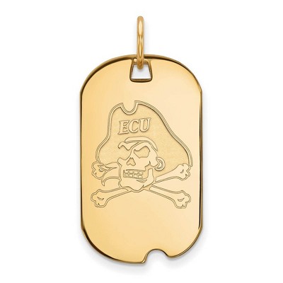 Black Bow Jewelry 14k Yellow Gold East Carolina Pirates NCAA Pendant