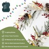 6 FT Pre-lit Christmas Garland with 20 LED Lights, Xmas Artificial Green Rattan with Snow Frost - 3 of 4