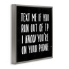Stupell Industries Text Me For TP Funny Bathroom, 18" x 18" - 3 of 4