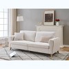 84-Inch Comfy Loveseat Sofa Couch, 3 Seater Sofa with Deep Seat, Wood Legs, Mid Century Modern Sofa Couch with Thick Cushion Bolster Pillows - 3 of 4