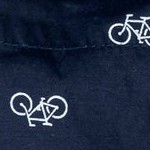 navy bicycle print