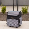 Everything Mary Collapsible Rolling Scrapbook & Featherweight Case, Black & White Stripe - 2 of 4