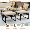 Tangkula Set Of 7 Outdoor Furniture Set Patio Acacia Wood Cushioned Sectional Sofa Set with Square Coffee Table and Ottomans - 3 of 4
