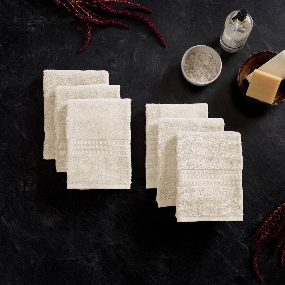 Photos - Towel 6pc Everyday Essential Hand  Set Ivory - Isla Jade