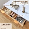 Bedroom Chest of Dresser Wood, 54" Drip Pattern Six-Drawer Chest with Faux Marble Top, for Nursery, Bedroom, Living Room (Oak.) - 4 of 4