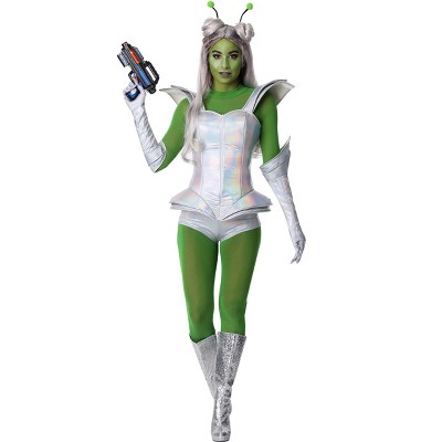 Halloweencostumes.com Large Women Women's Galactic Alien Costume,  Gray/green : Target