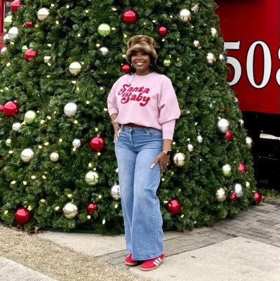 Women s Santa Baby Graphic Sweatshirt Pink 3x Target