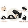 Allegra K Women's Braided Heeled Slip-on Chunky Heel Slide Sandals - 2 of 4